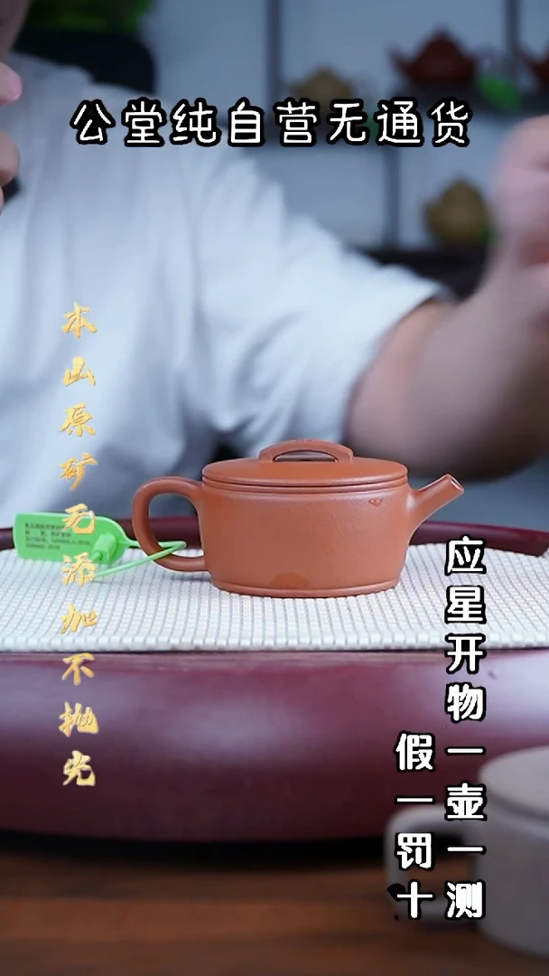 茶壶紫砂全砂朱泥 汉瓦 170cc