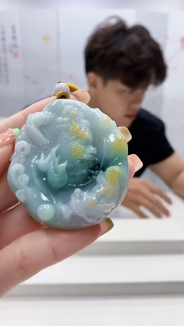 未镶嵌定制翡翠5145ry-毛货挂件40