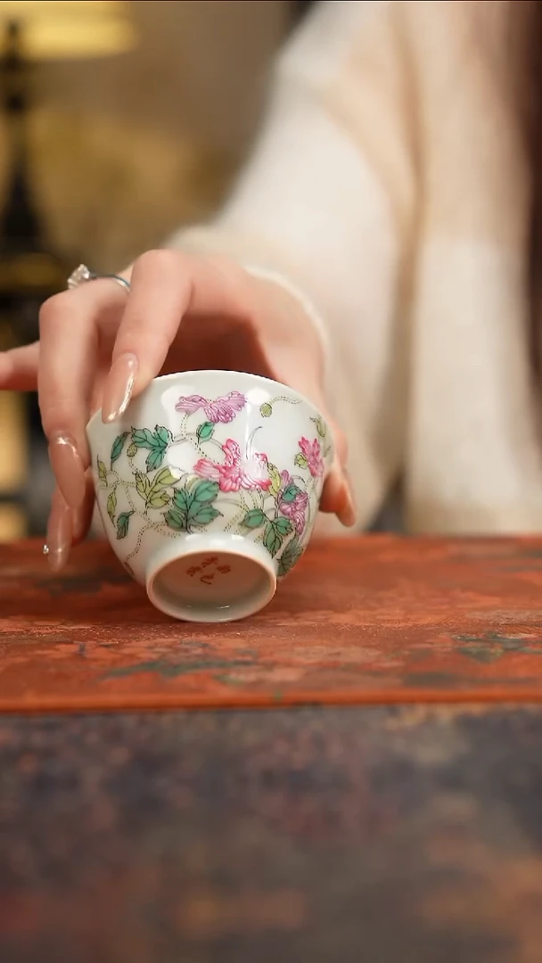 杯景德镇陶瓷杯碗柴烧多人