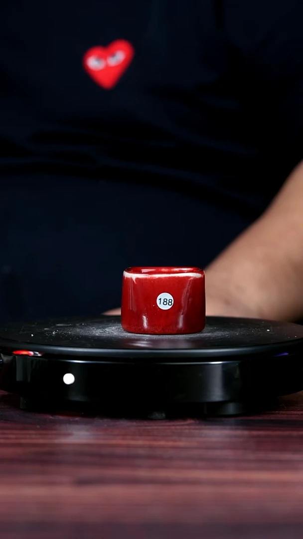 188#崔小宁一级品原矿钧瓷天圆地方杯