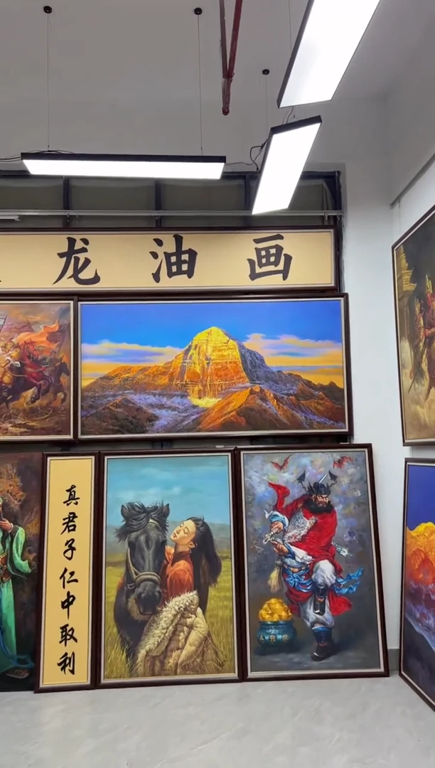 油画怡*王【张俊龙】冈仁波齐办公室客厅茶室客厅挂画油画版画