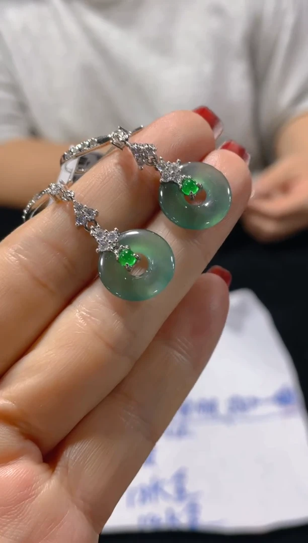 【闪购商品】翡翠耳饰未镶嵌天然A货翡翠多样性发货拍一发一