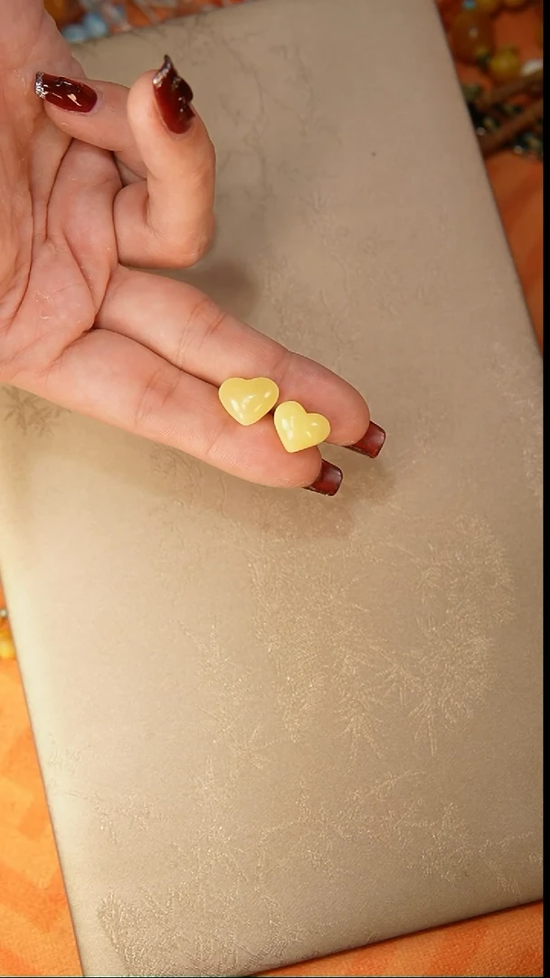 【闪购商品】琥珀耳饰银S925镶嵌耳饰