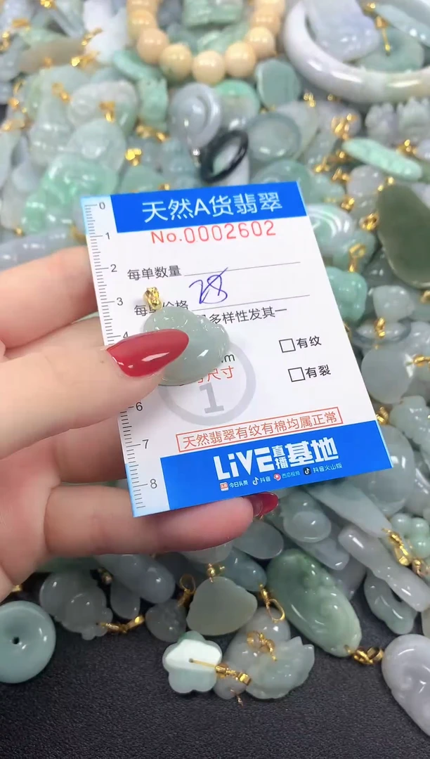颈饰未镶嵌翡翠净货挂件-2602