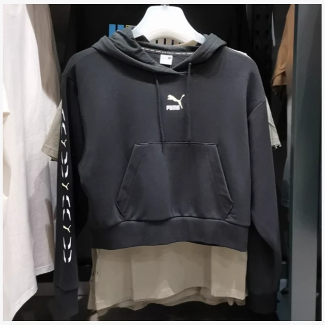 PUMA/彪马【大仓】女运动服连帽时尚休闲透气长袖套头衫536658-01