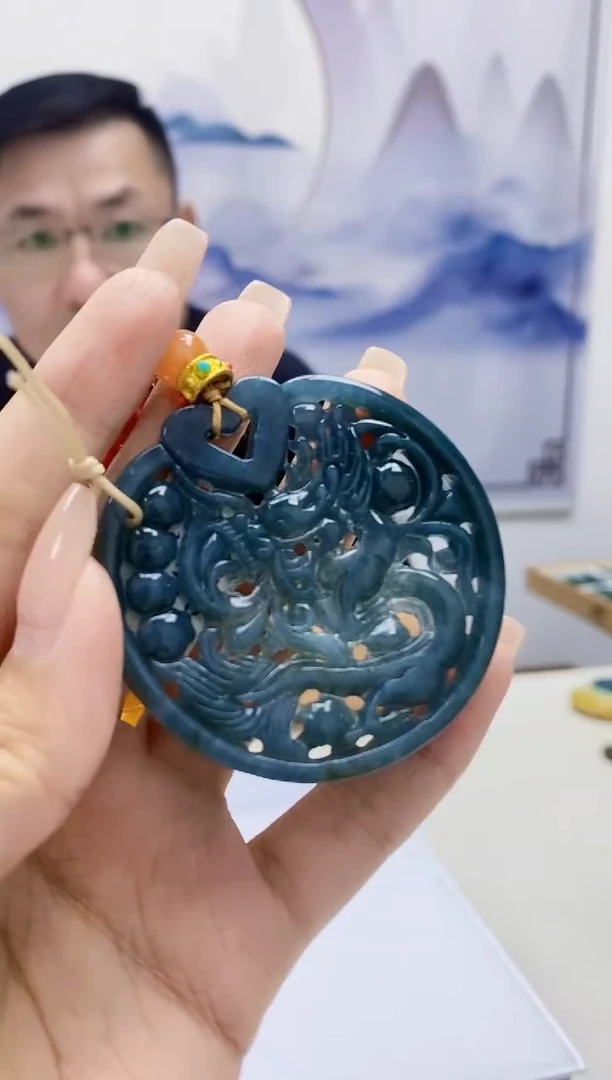 定制翡翠未镶嵌5124xx-毛货挂件27赠珠链