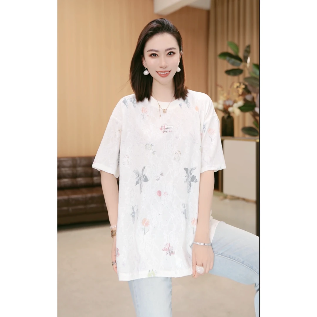 林果&季得 【初夏】时尚减龄气质百搭女士短袖款T恤