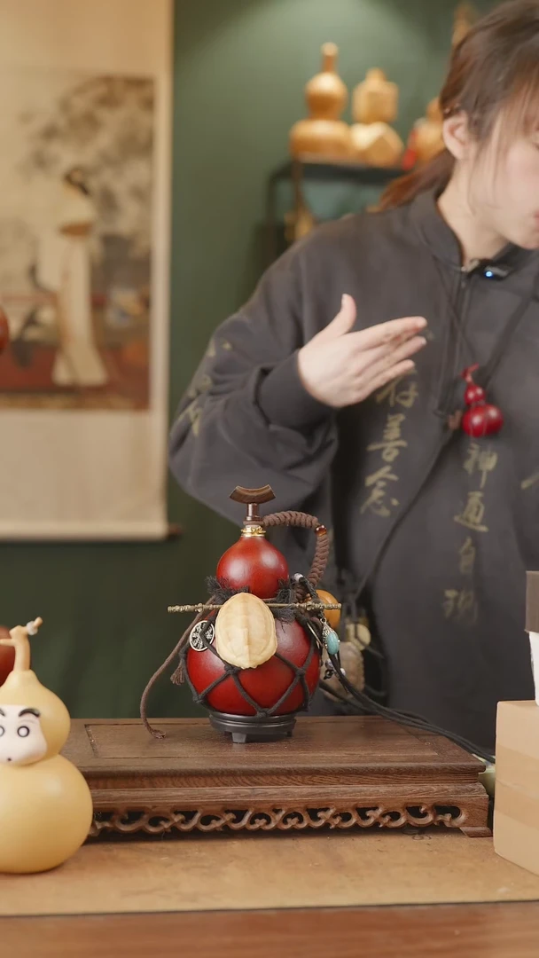 【闪购商品】226号精品天然大漆工艺防渗内胆酒葫芦~