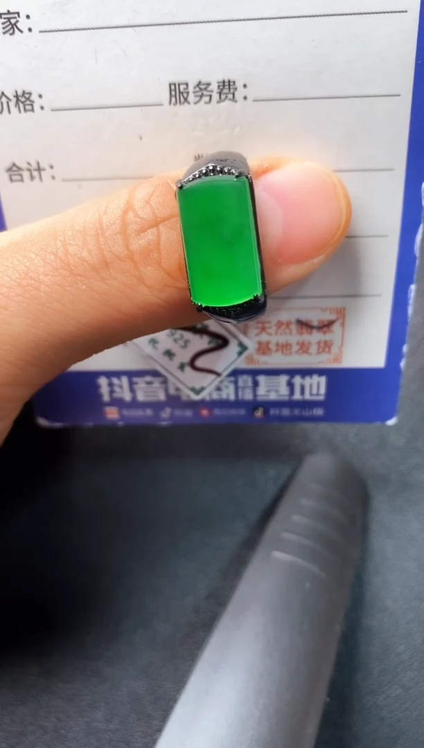 银S925镶嵌戒指翡翠2222222