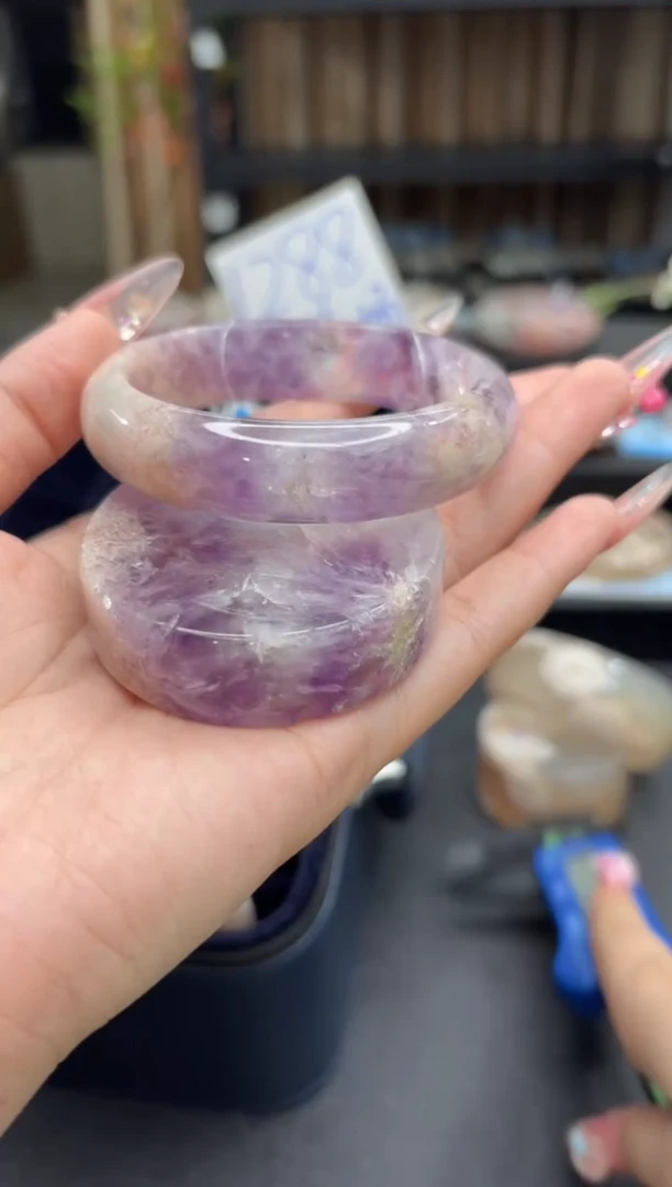 未镶嵌手镯石英质玉28(59圈赠送镯心)