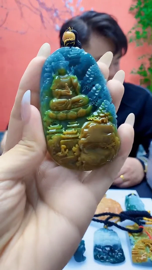 未镶嵌定制翡翠商**可5060ty-毛货挂件199