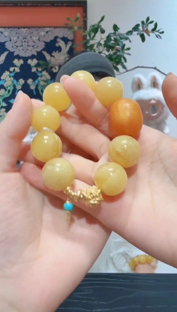未镶嵌蜜蜡手链蜜蜡