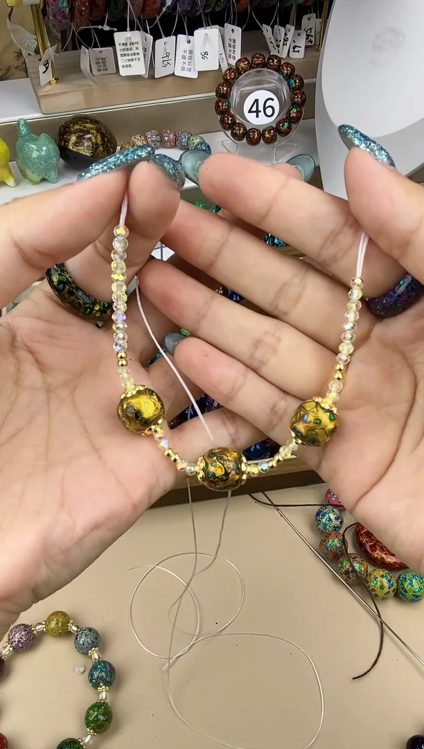 ?**晶山屿非遗大漆珠项链3颗