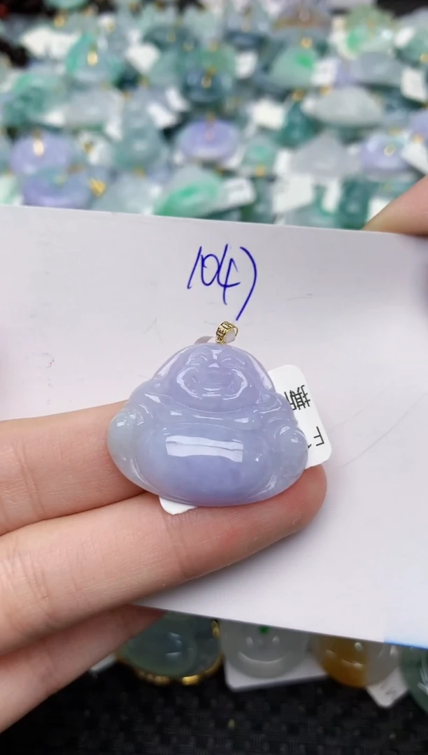 颈饰18K金镶嵌翡翠天然缅甸A货翡翠百元以上9元证书费自理