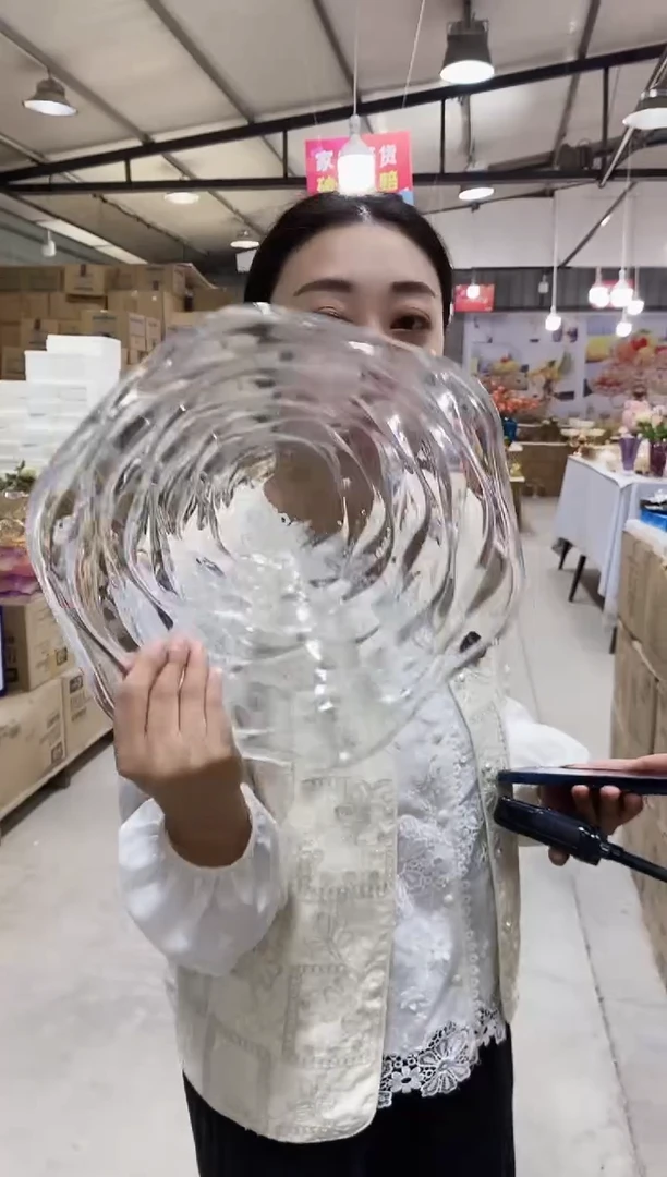 大号透明玫瑰花果斗