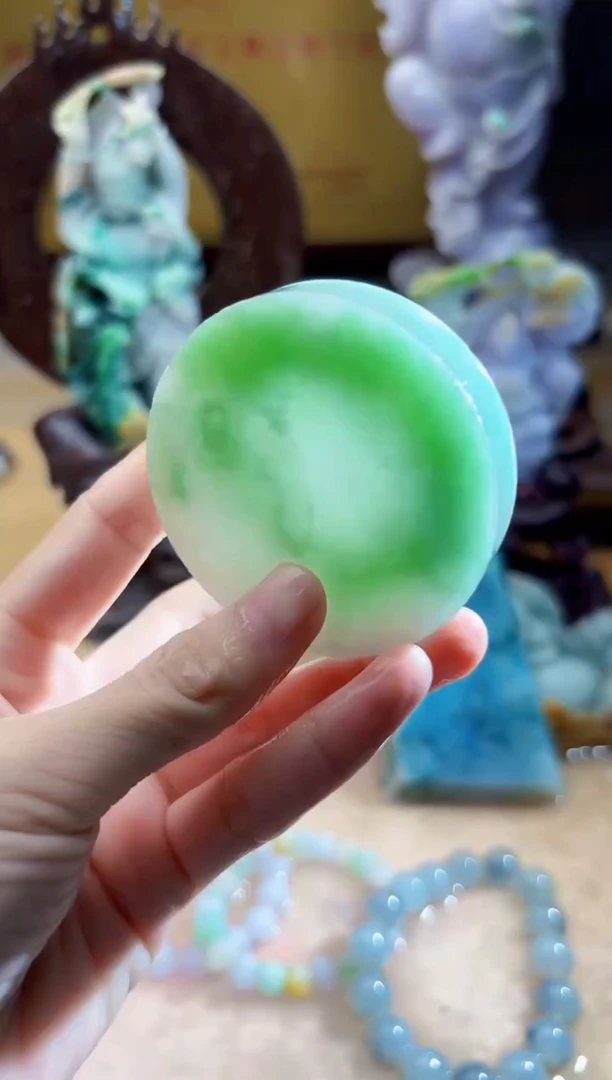 未镶嵌挂件翡翠A货柠优7429