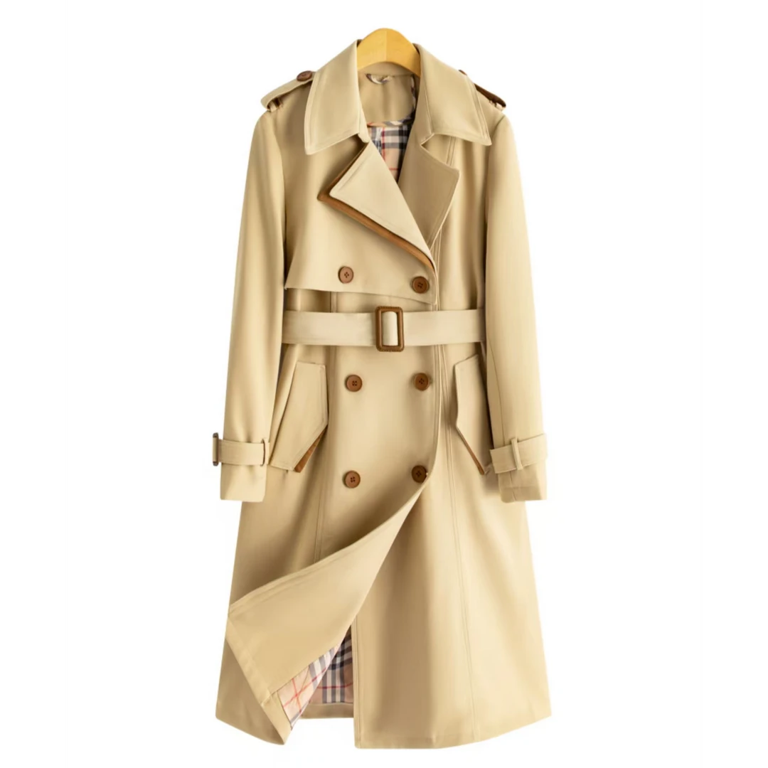 〈纪朵研〉1463休闲风秋季小个子风衣女士常规款赫本风风衣