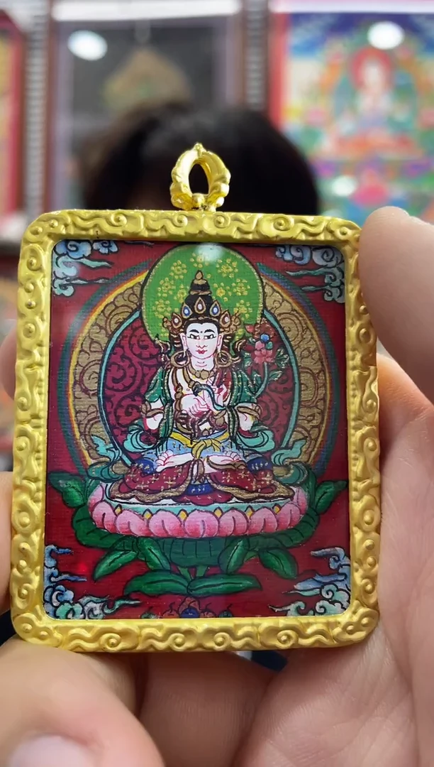吊坠纯手绘唐卡（非质量问题不退不换）大势至