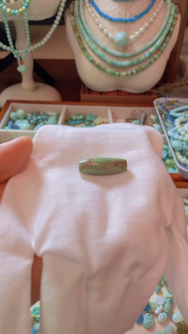 未镶嵌绿松石珠宝半成品25*9mm桶珠