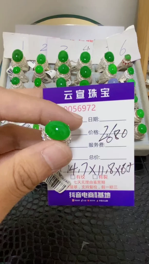 未镶嵌戒指翡翠/26800000