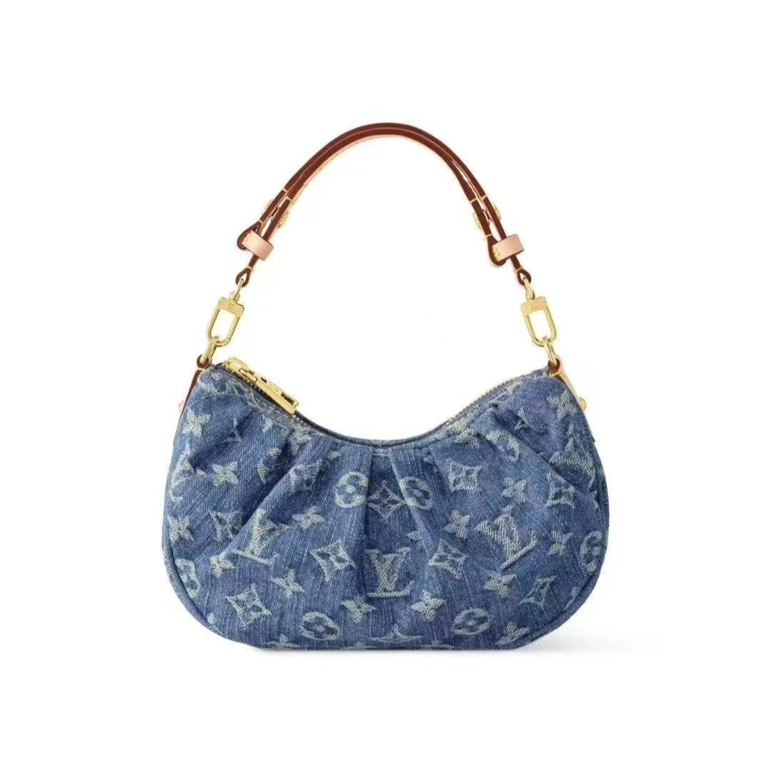 未使用 LouisVuitton/路易威登 【花花特价】腋下包 牛仔蓝
