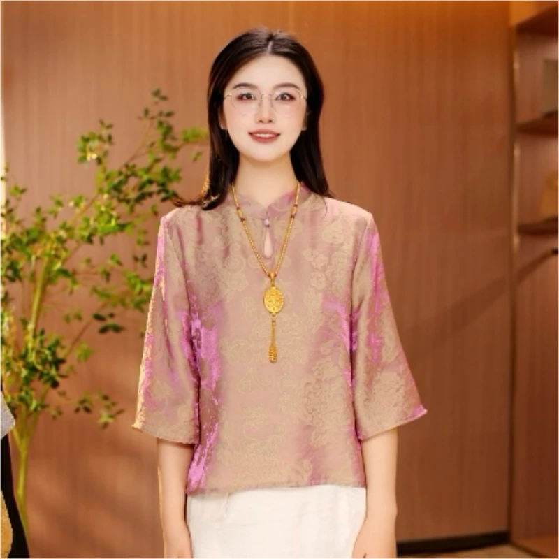 3915-43 【金粉世家】新款夏季女式休闲百搭小衬衫