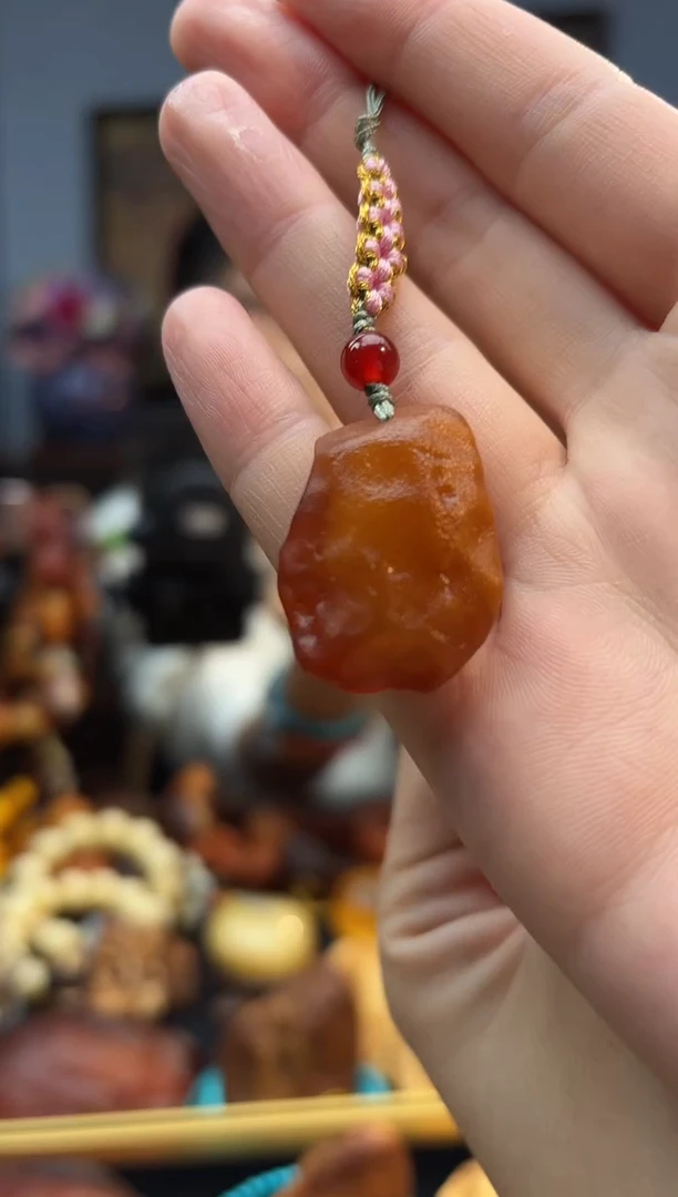 琥珀颈饰未镶嵌手机挂