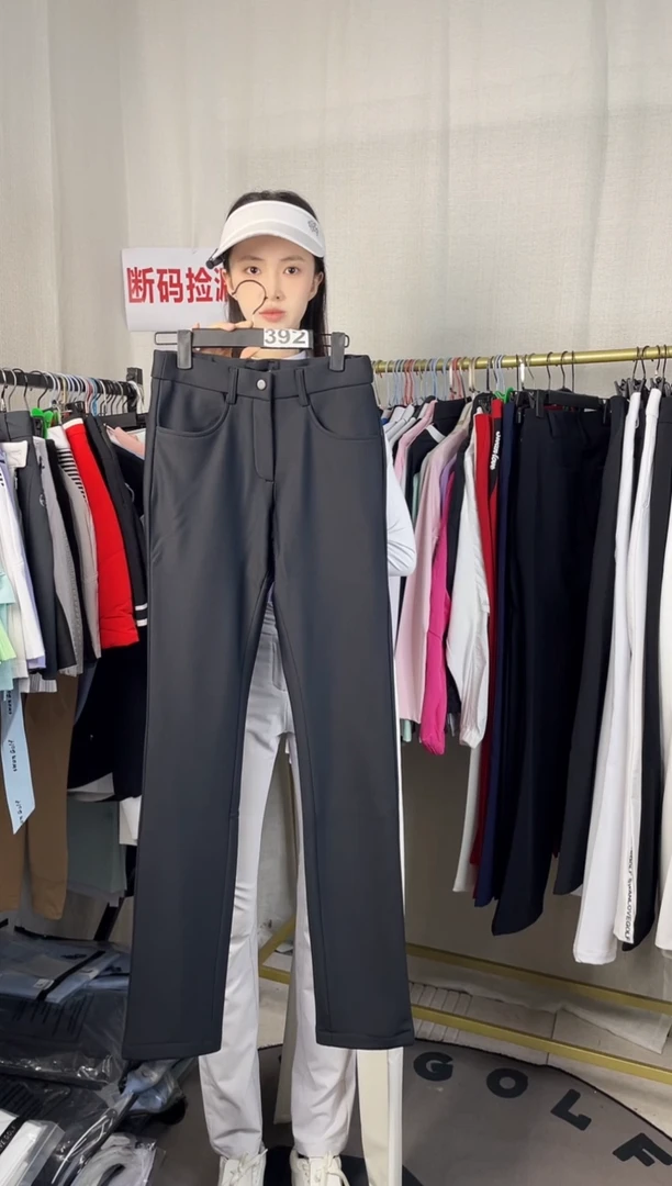 高尔夫黑色加绒长裤S码