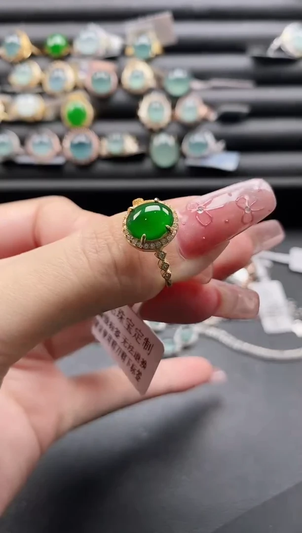 【闪购商品】翡翠戒指银S925镶嵌1111