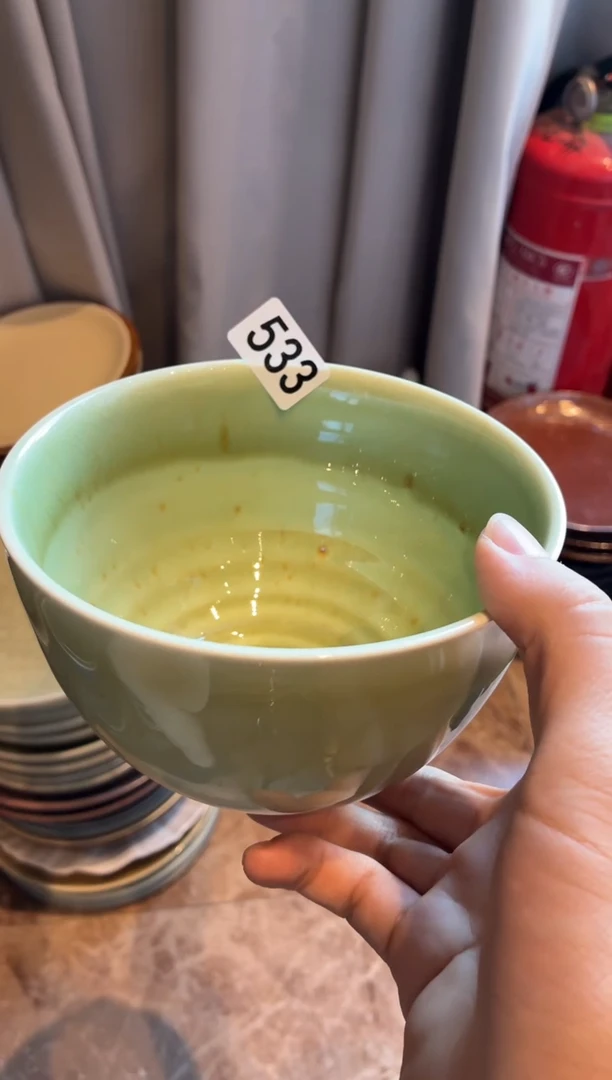 瓷片V*533微瑕枣花手工深碗