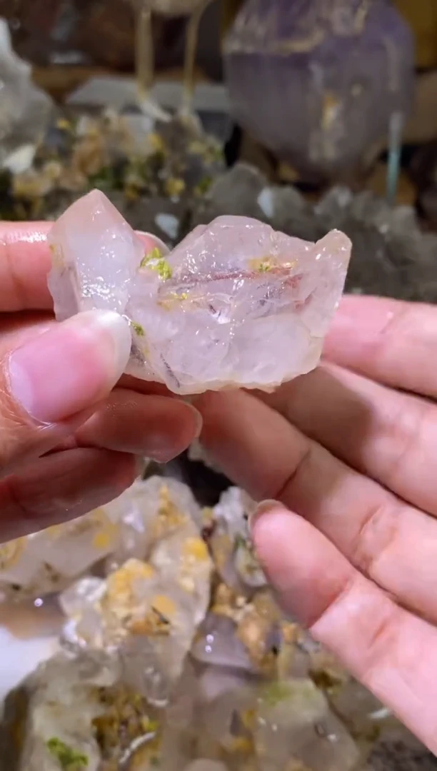 未镶嵌珠宝半成品水晶103号 99克莫奈花园水晶