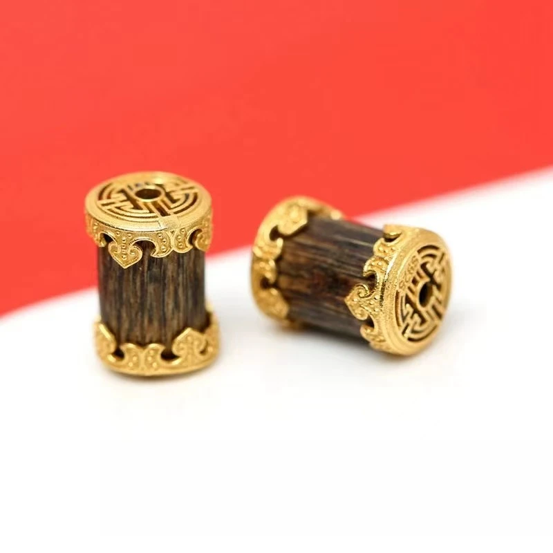 【萌宝饰品】B878沉沉路路通大桶珠经典古法DIY配件约14*10mm多样性