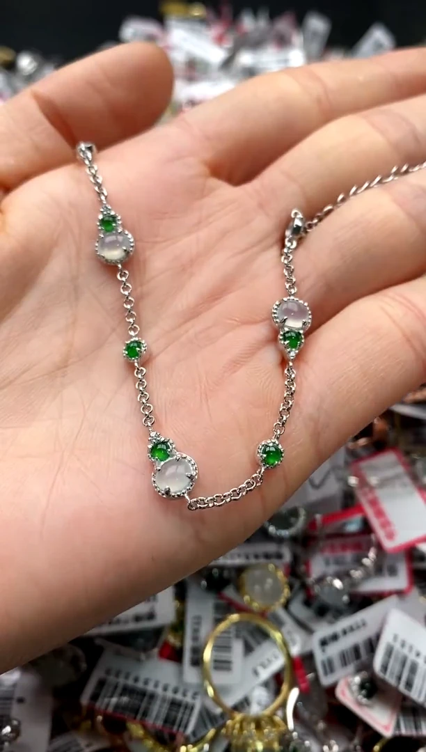 【闪购商品】翡翠戒指银S925镶嵌6666666    7