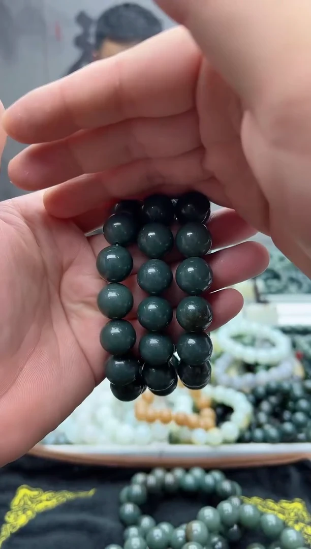 手串未镶嵌和田玉纯天然新疆且末蓝16拍一发一，多样性发货