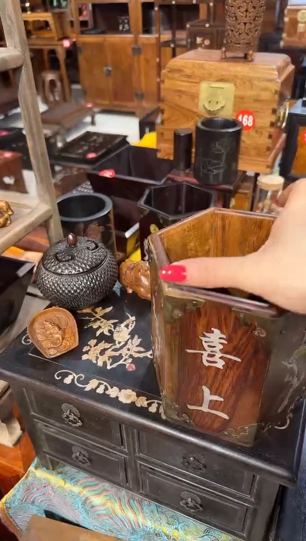 【闪购商品】木木艺喜上眉梢黄笔筒168.8888