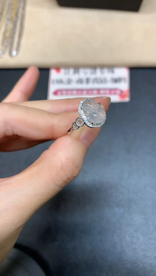 【闪购商品】翡翠戒指18K金镶嵌【无鉴赏期