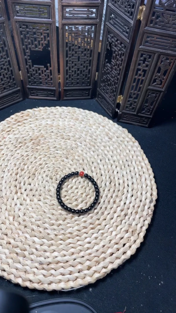 未镶嵌手串玛瑙/玉髓黑玛瑙直切手串7mm