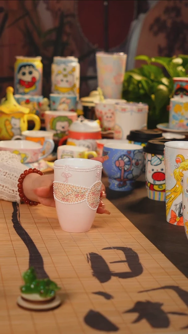 景德镇手工手绘杯