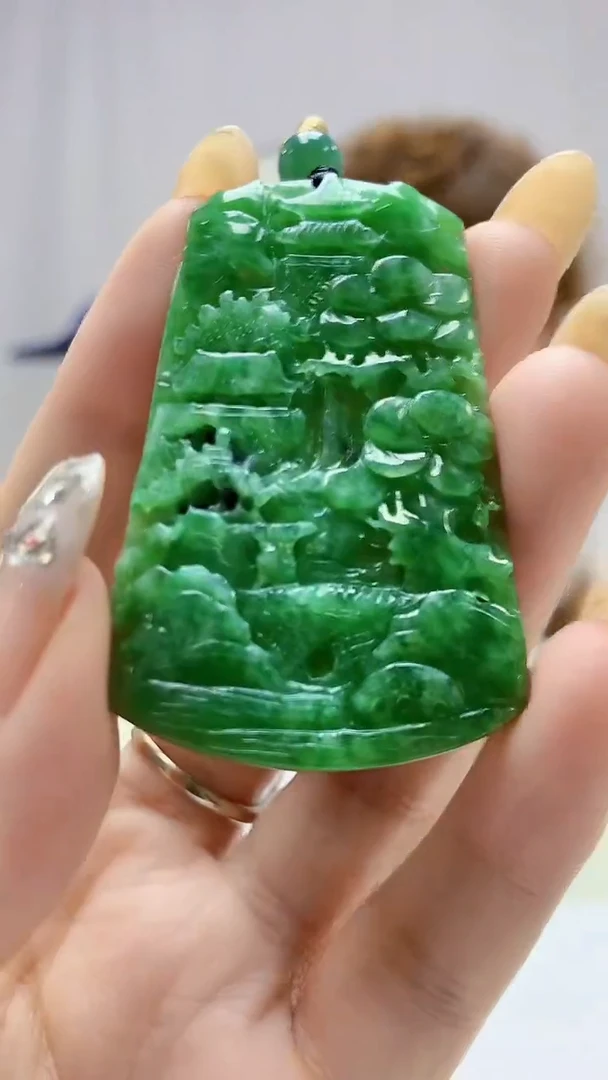 定制翡翠未镶嵌4868DD-毛货挂件41