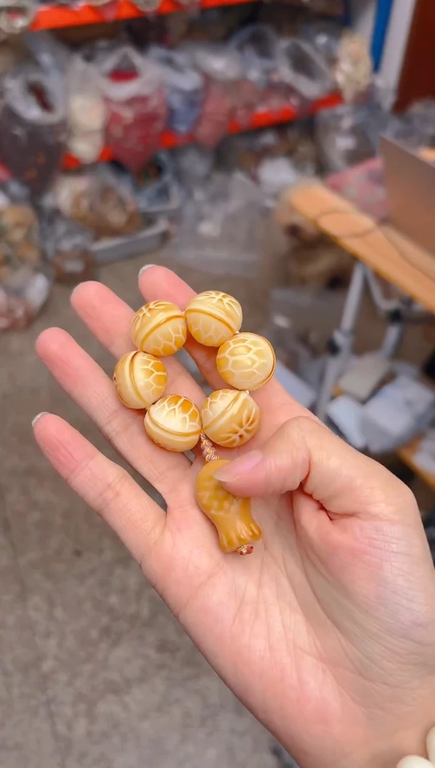 吊坠菩提根/象牙果富甲天下手捻  黄色