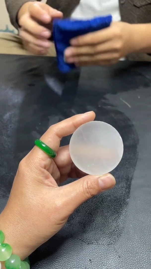 玉冰白月光镯心毛坯