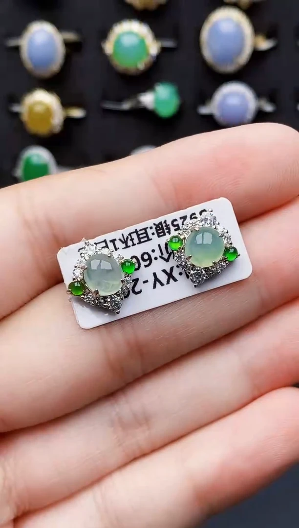 银S925镶嵌戒指翡翠0092