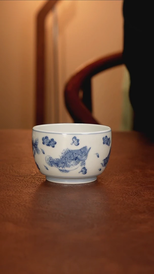 景德镇瓷器，青花瓷手绘茶具~