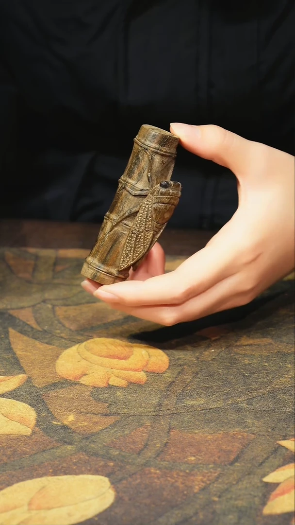 金丝楠小叶桢楠【61微瑕】纯手工精雕小木作手把件