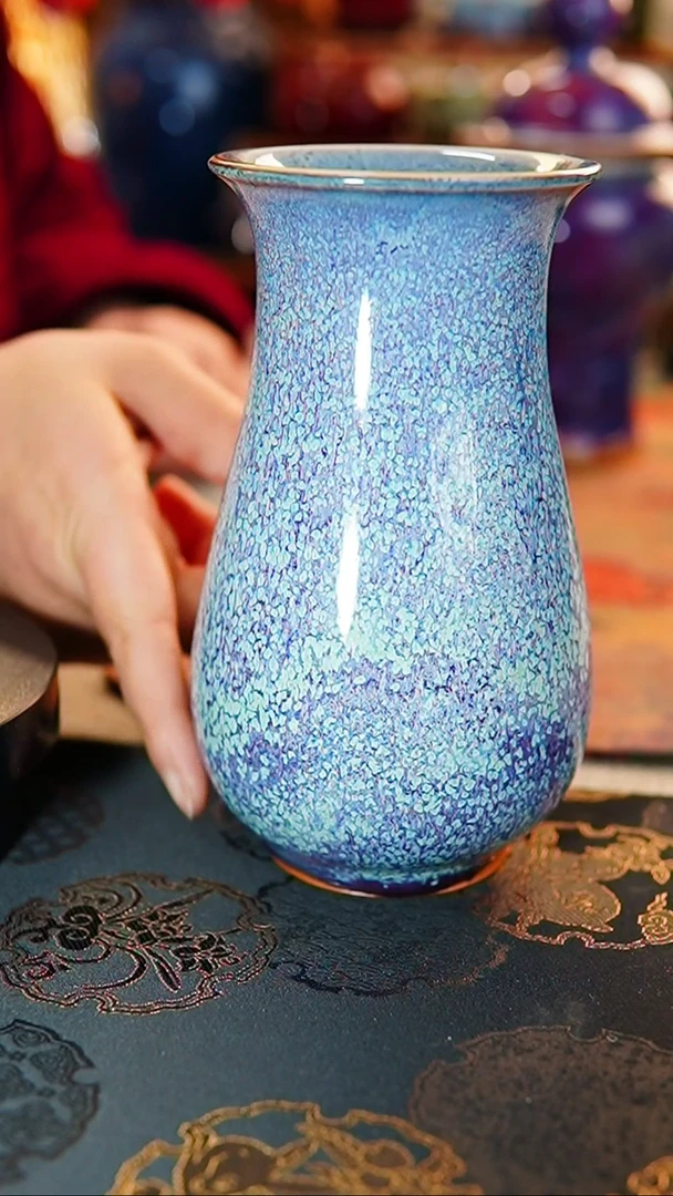 【闪购商品】瓷片218  蓝花瓶  何       