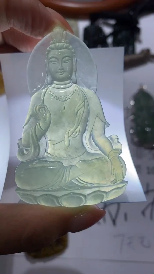 18K金镶嵌挂件翡翠建**g01