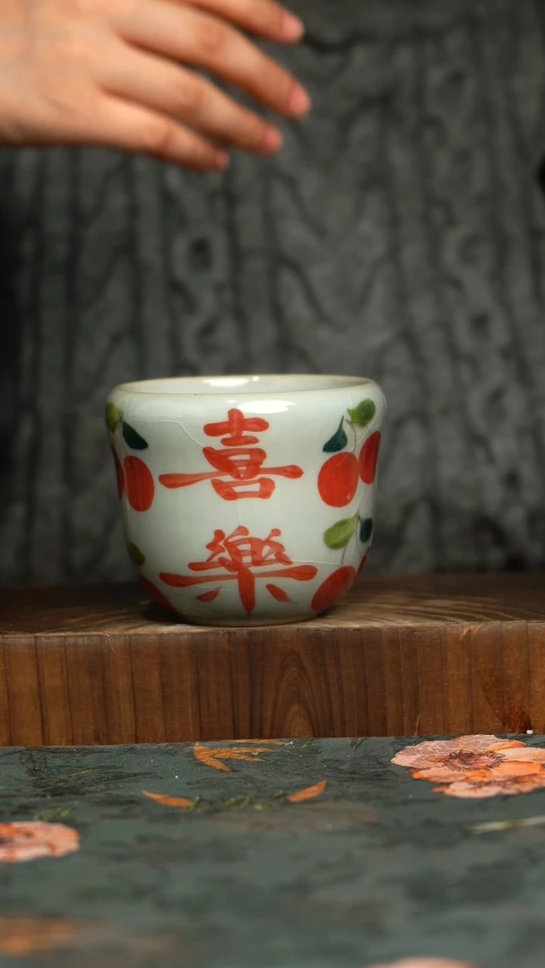杯釉下彩手工手绘同款陶器