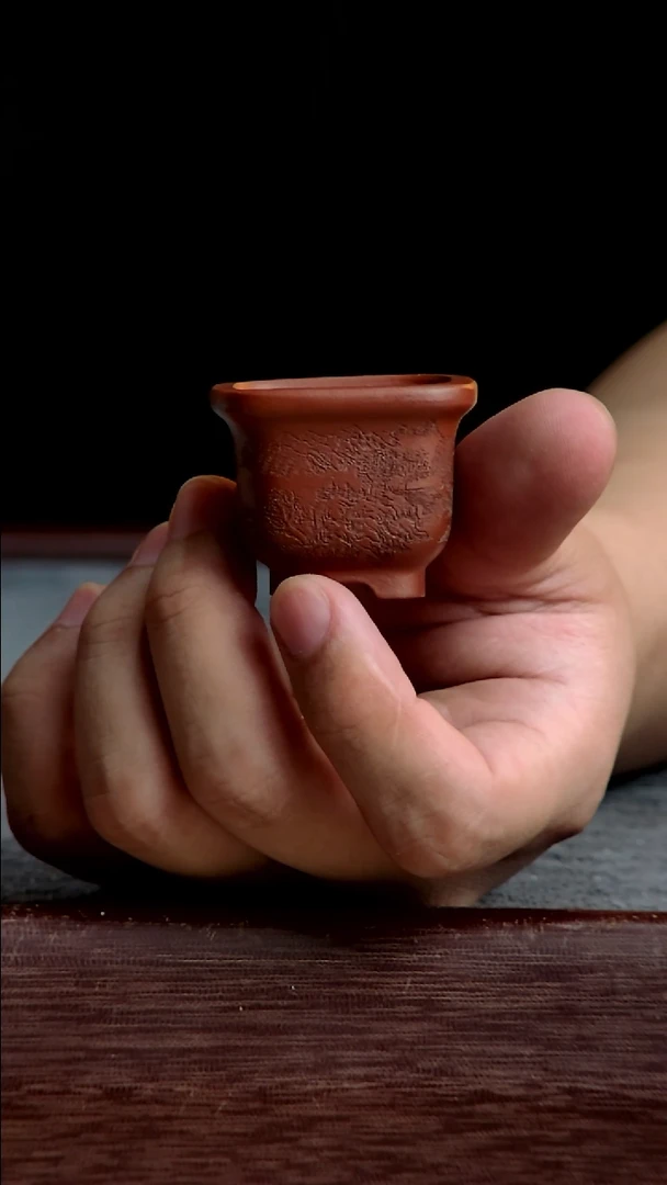 紫砂花盆3*2.5内径紫砂花盆