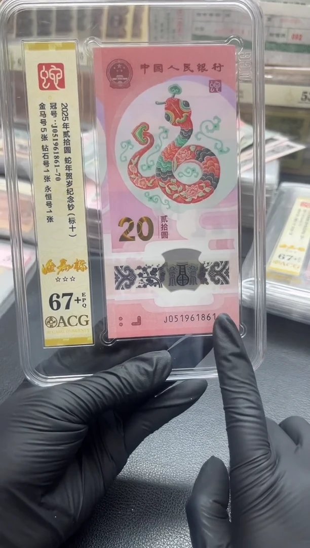 塑料2025年生肖纪念蛇钞爱藏67+金马号标十