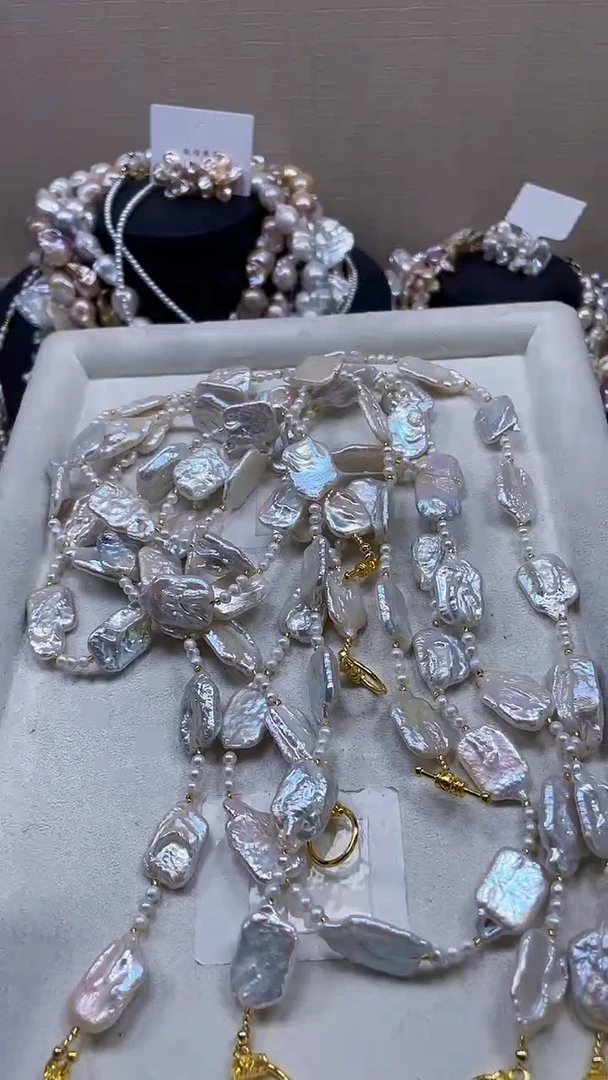 未镶嵌毛衣链淡水珍珠【纯恬饰品】（多样性发货发一）